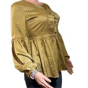 BR Olivia Palermo Print Gathered Empire Blouse